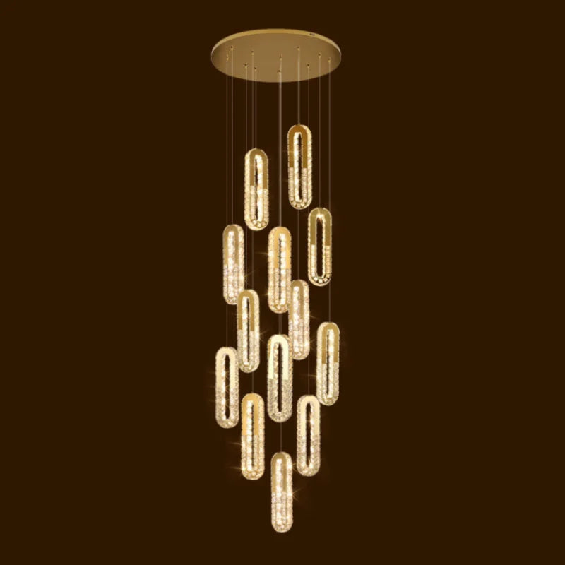 large luxury staircase chandelier 13 lights