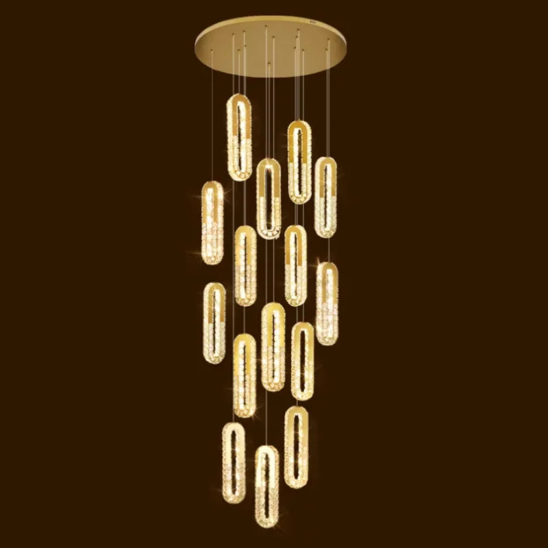 large luxury staircase chandelier 15 lights