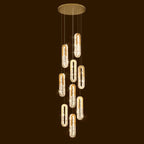 large luxury staircase chandelier 9 lights