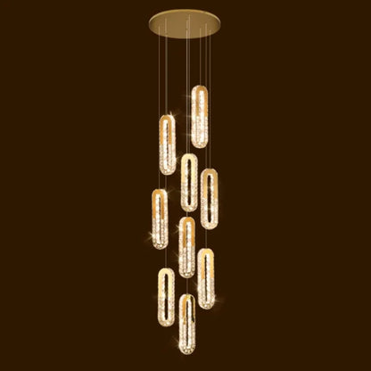 large luxury staircase chandelier 9 lights