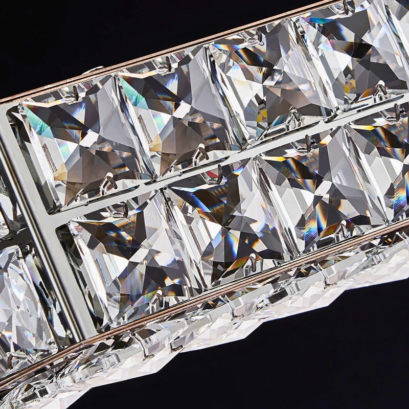 linear black chandelier