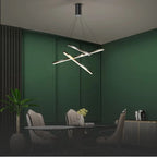 linear chandelier dining room