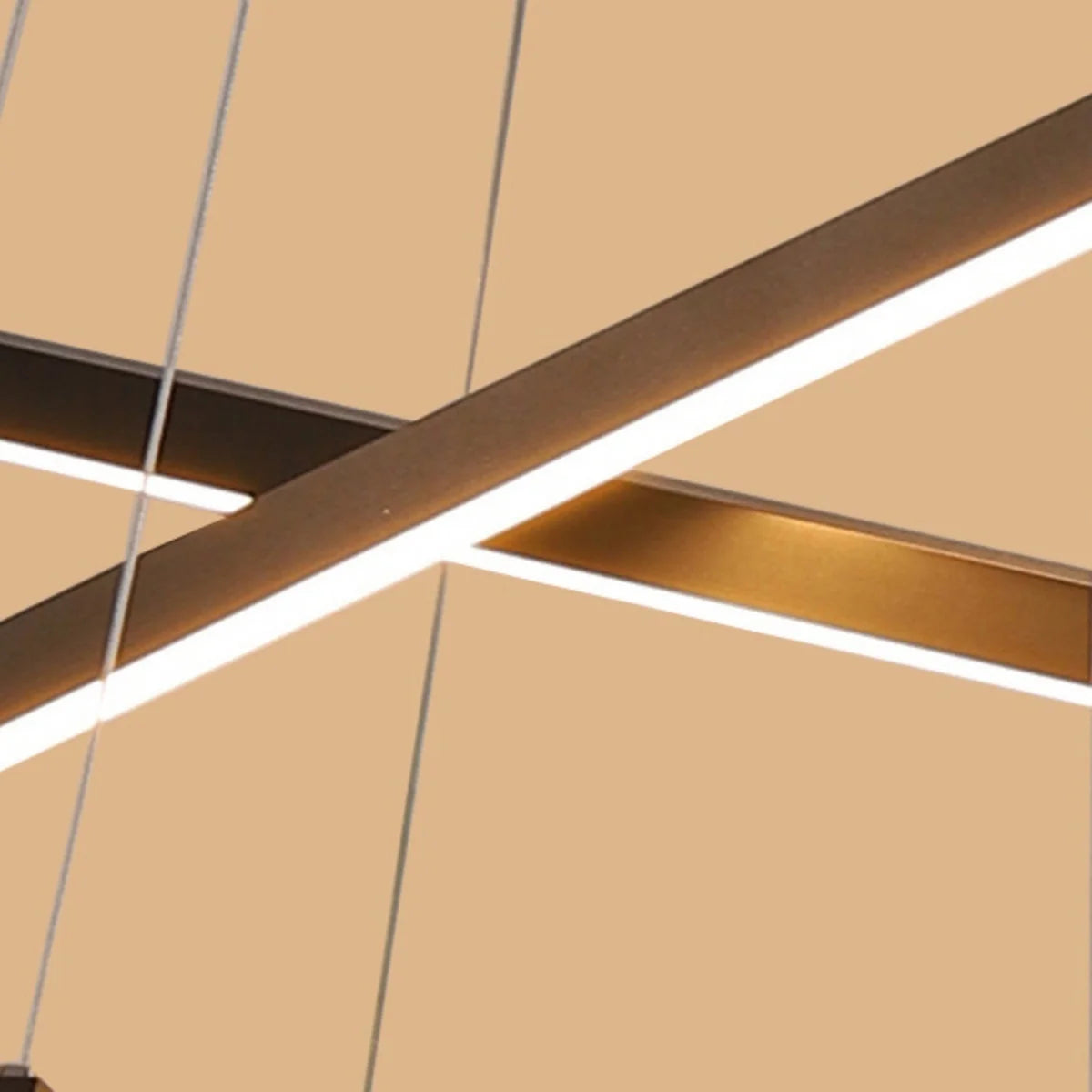 linear chandelier with shade