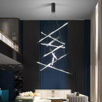 linear staircase led chandelier