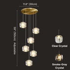 spiral design staircase chandelier