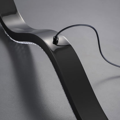 lsolde Pendant Light-Black Minimalist Wave Design Pendant Light for Dining
Room-Lamp Frame Detail