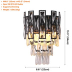 Luxor matte black decorative wall sconce for sophisticated hallway and bedside lighting