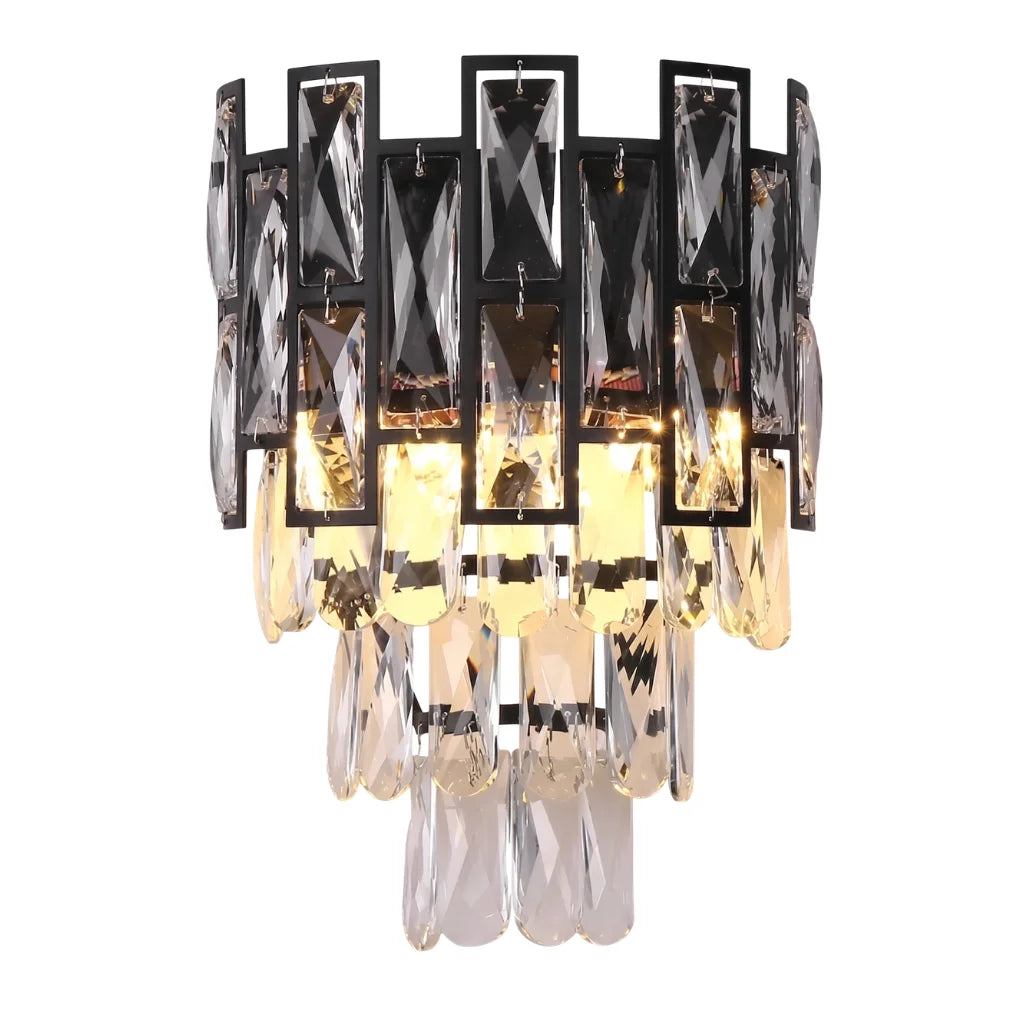 YOOGEE Luxor black wall sconce for modern bedroom and hallway accent lighting