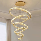 luxury 6 rings led chandelier for hallway