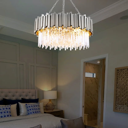 luxury chrome crystal chandelier