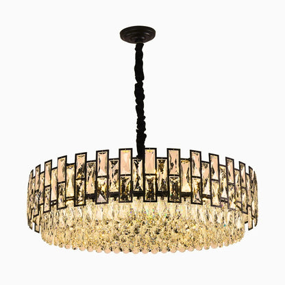 mallory crystal round chandelier