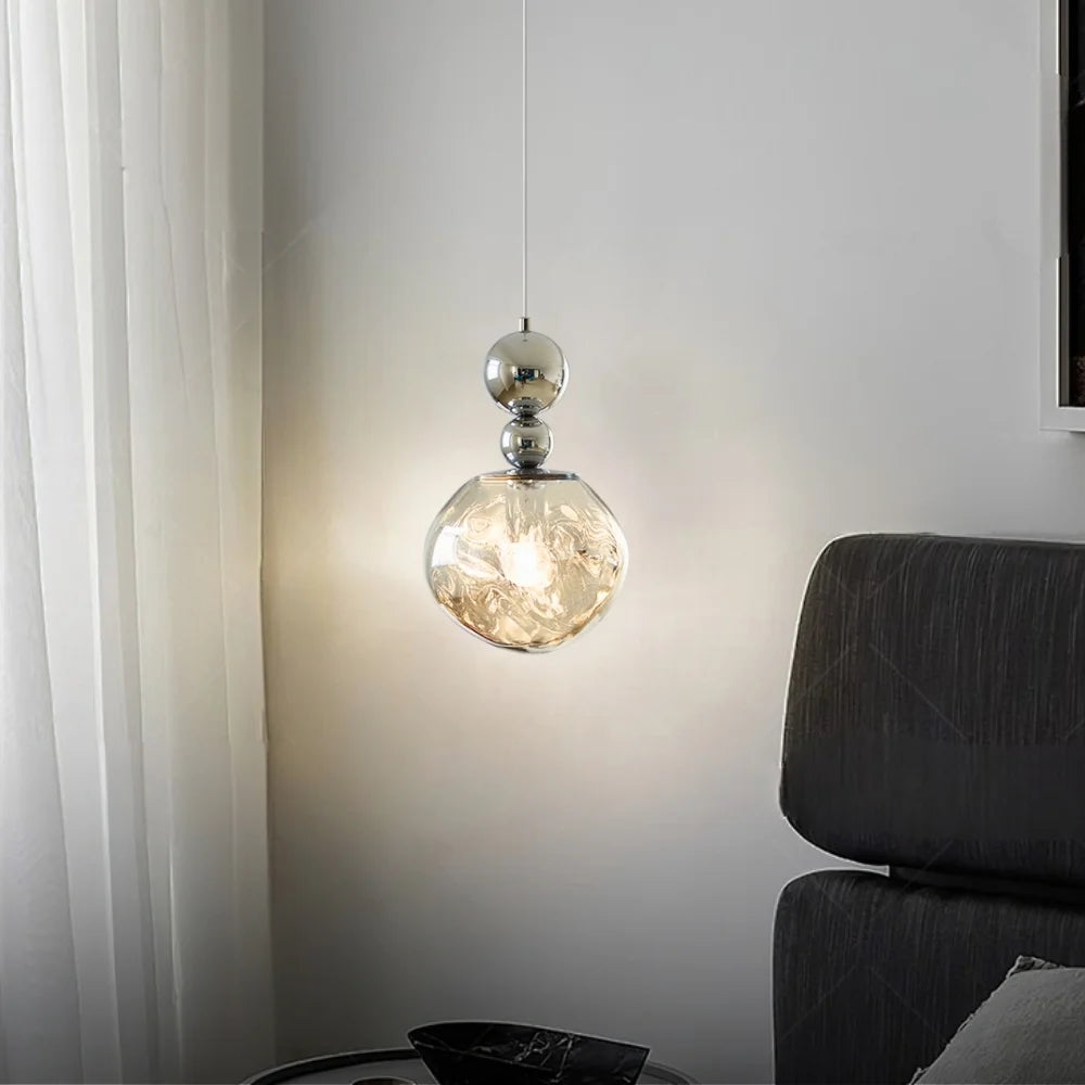 mini pendant light with glass shade