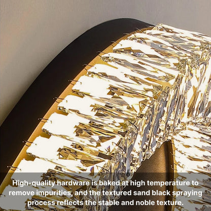 modern black crystal ceiling light