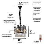 modern crystal pendant light