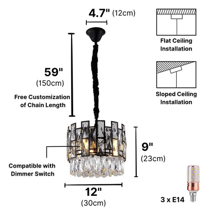 modern crystal pendant light