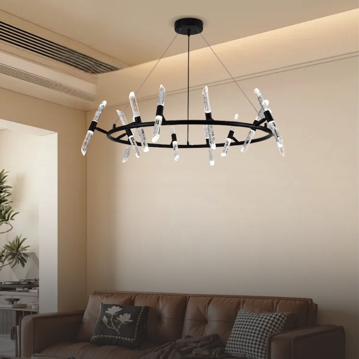 modern chandelier black