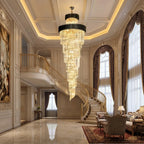 modern chandelier staircase