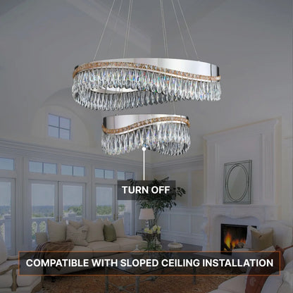 modern chrome crystal chandelier
