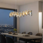 modern crystal island light