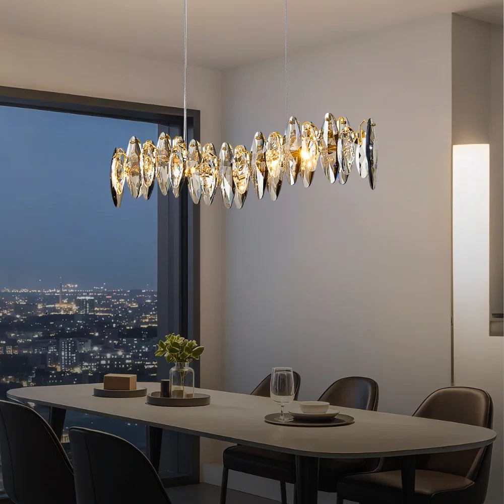 modern crystal island light