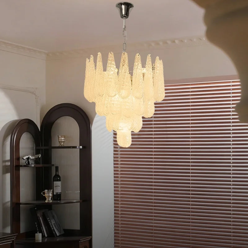 modern glass chandelier for bedroom