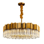 modern gold and crystal chandelier