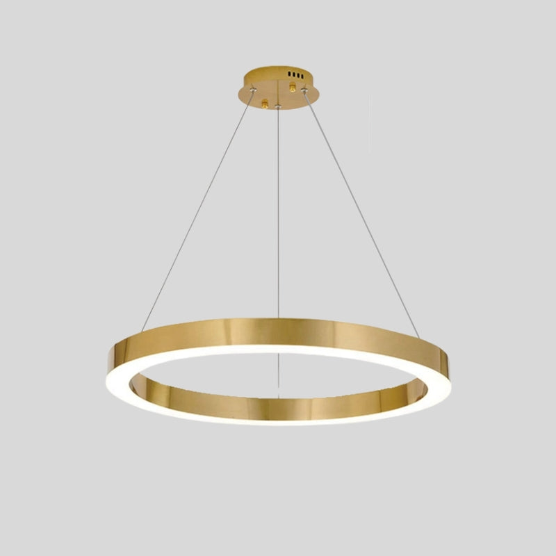 modern gold led ring chandelier