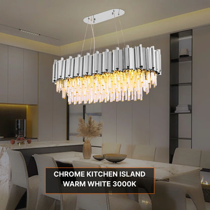 modern rectangular dining room chandelier