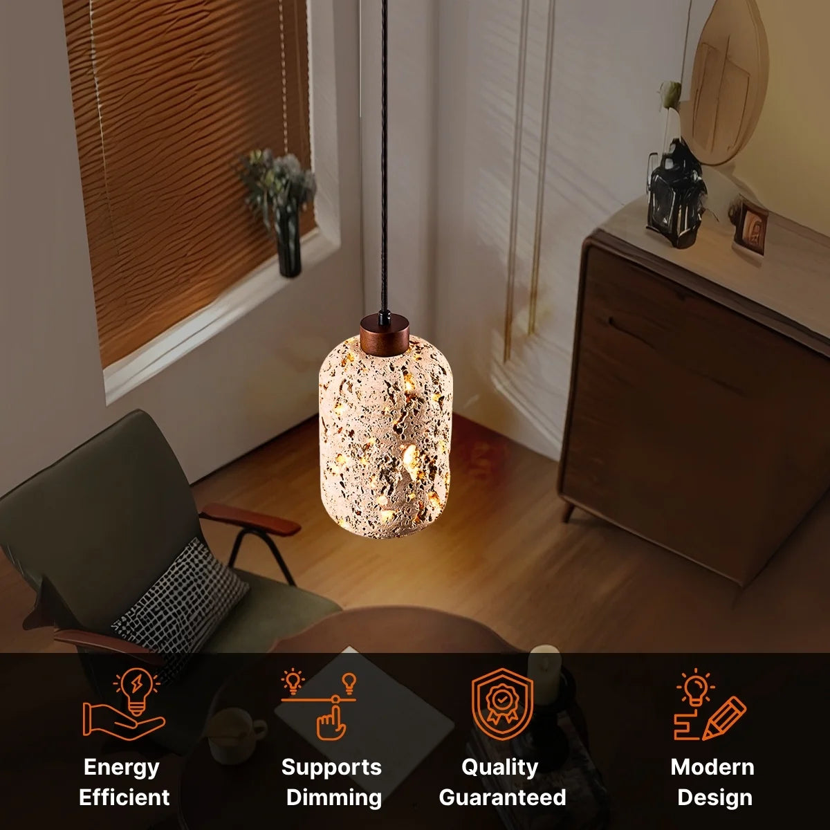 modern wood pendant fixture