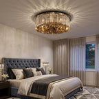 Onyx decorative ceiling light for warm ambient living room and dining room illumination