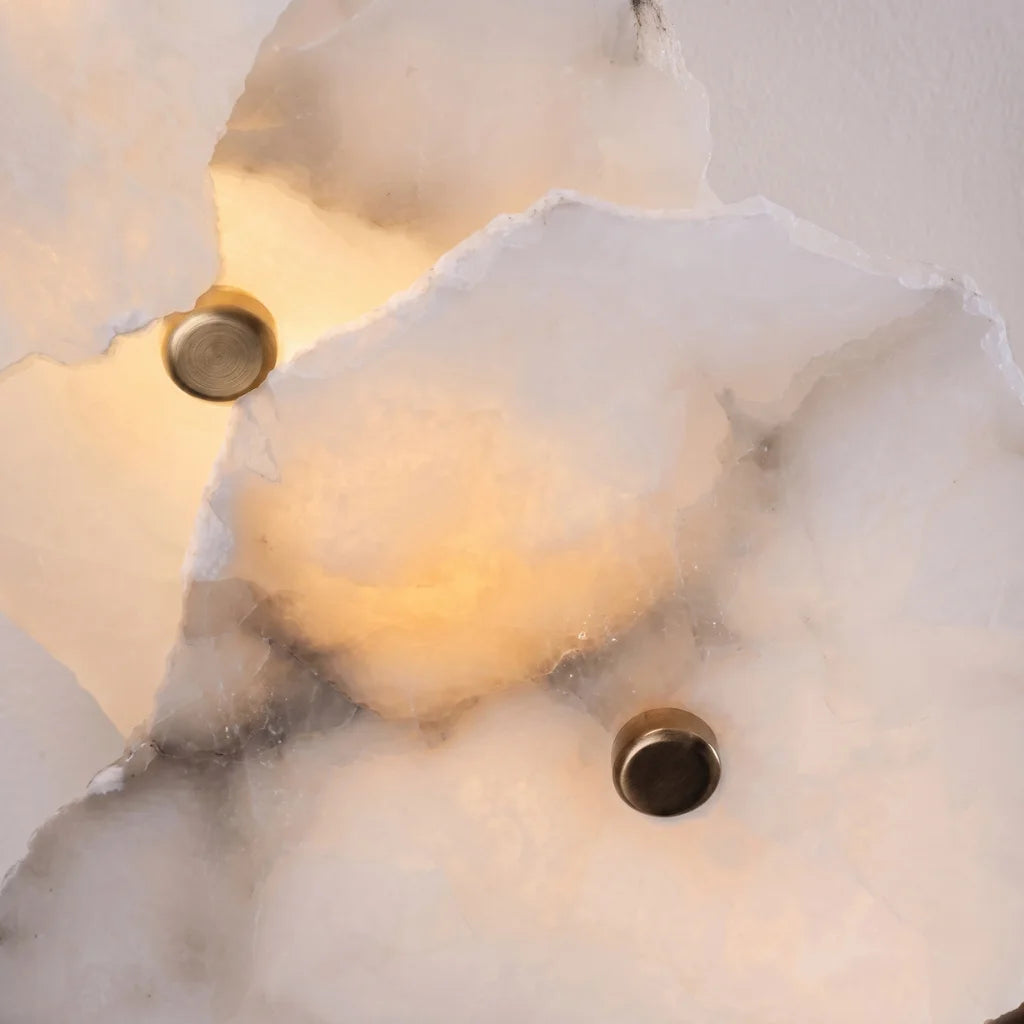 Modern marble wall light fixture by YOOGEE for elegant hallway and bedside illumination