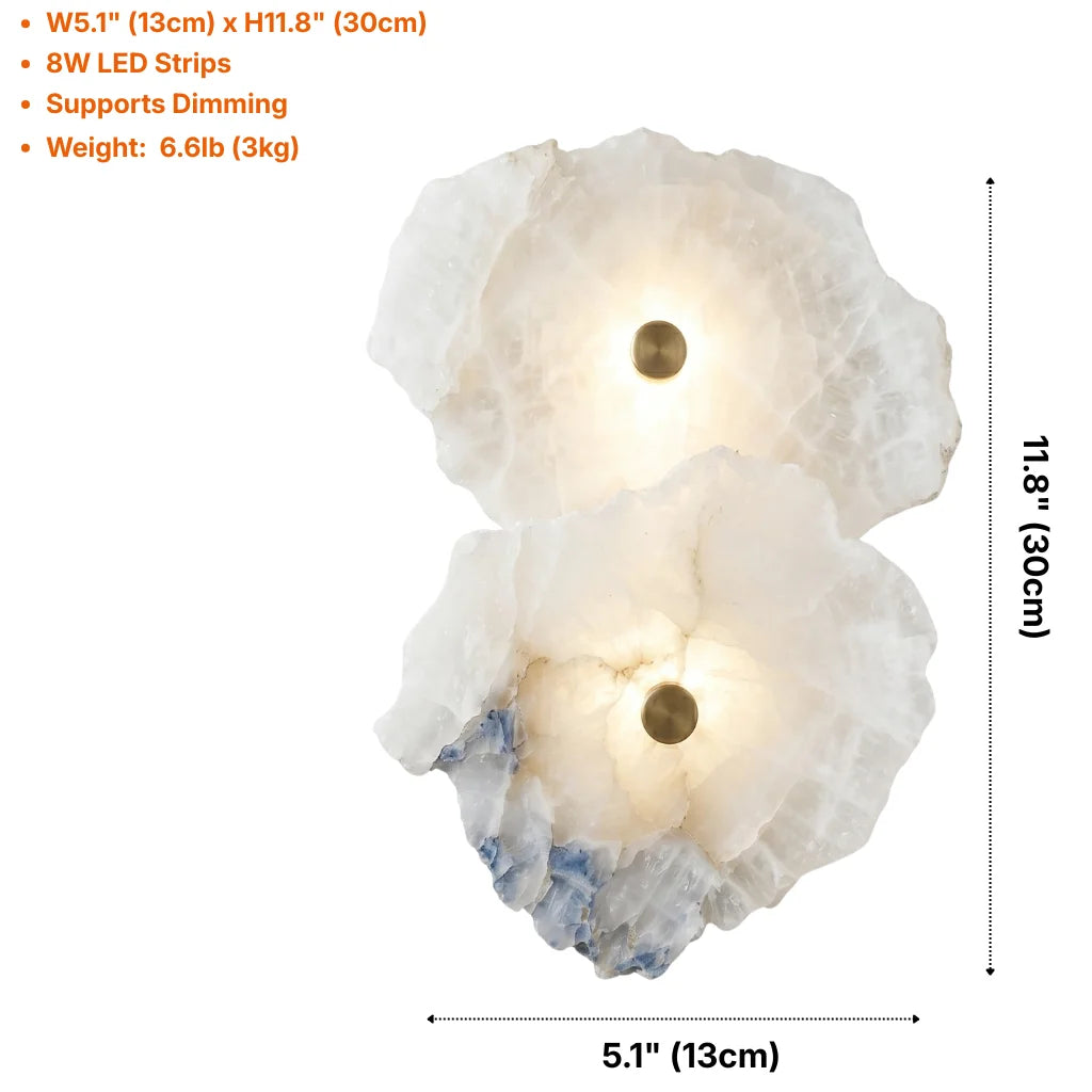 Modern marble wall light fixture by YOOGEE for elegant hallway and bedside illumination