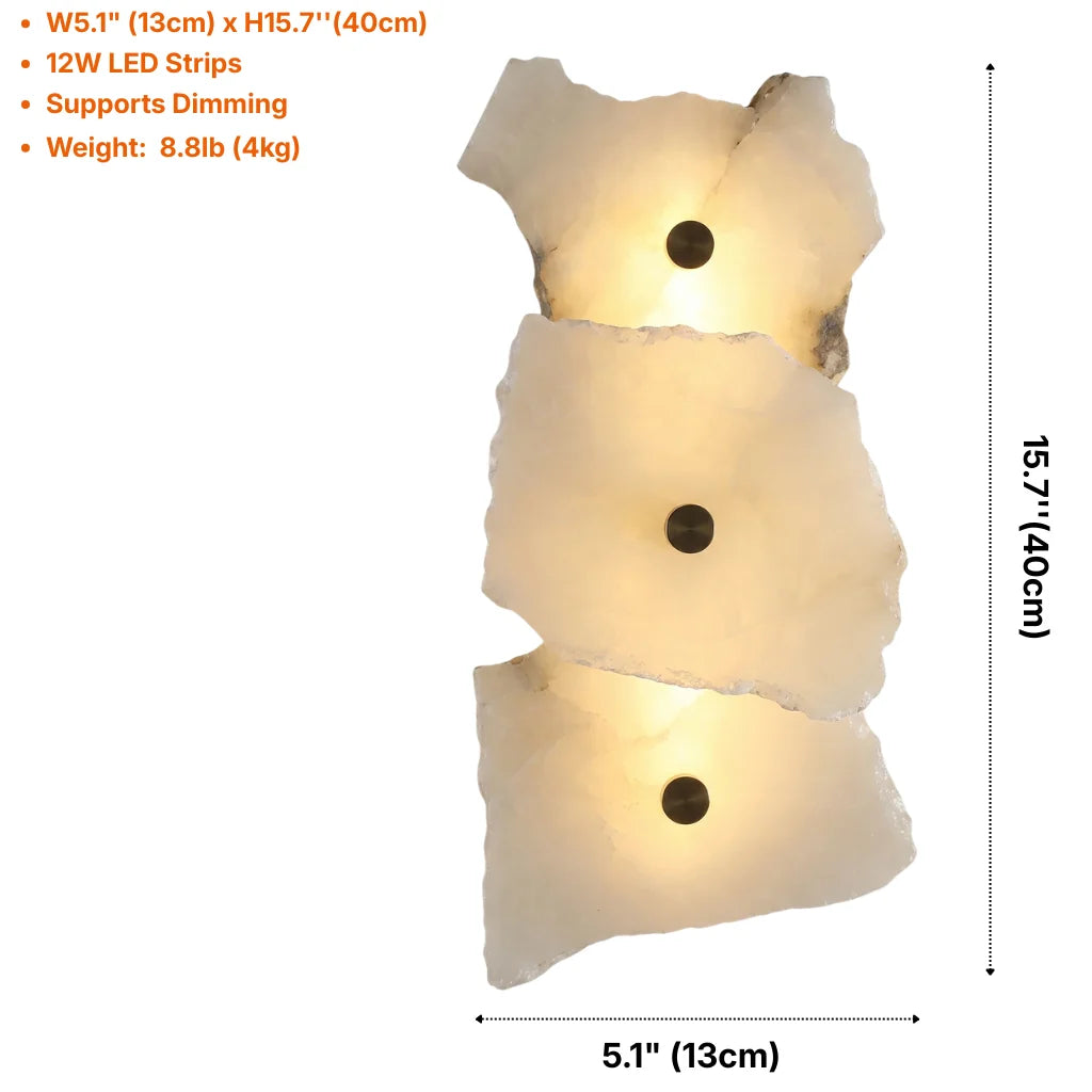 Opal opal marble decorative wall sconce for sophisticated home interior design