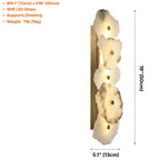 YOOGEE Opal marble wall sconce for luxury bedroom and living room accent lighting