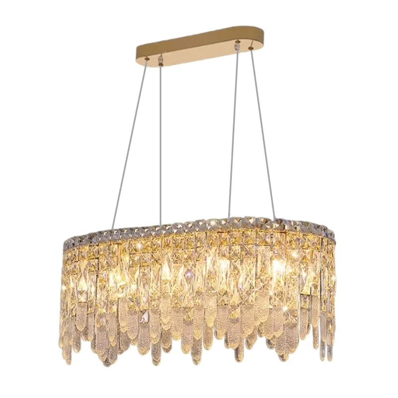 oval crystal chandelier for dining room