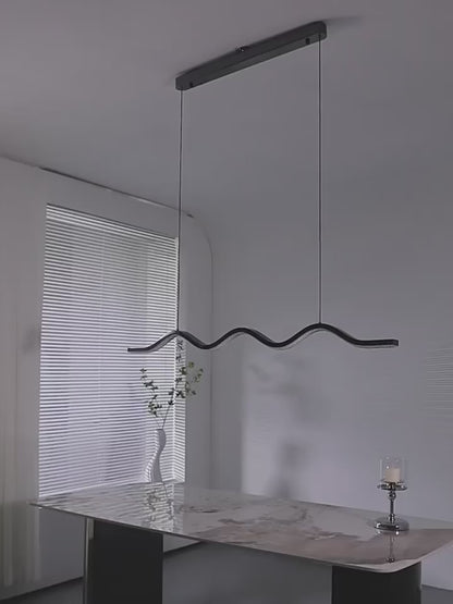Wave Pendant Light-Creative Faux Wood Pendant Light For Dining Room video