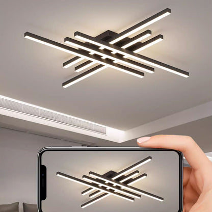 Track Ceiling Light-Modern Black Led Ceiling Light For Living Room video