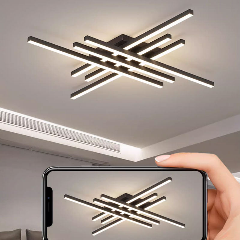 Track Ceiling Light-Modern Black Led Ceiling Light For Living Room video