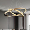Dawn Rings Chandelier-Modern Led Black/Gold Rings Hanging Lamp For Living Room Video