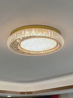 Nest Ceiling Lamp-Modern Crystal Gold Ceiling Light Fixture For Bedroom Video