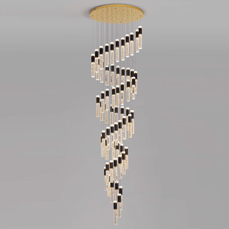 Elara Chandeliers for High Ceilings-Spiral Dsign Modern Chandelier With High Ceiling Entrance-Video