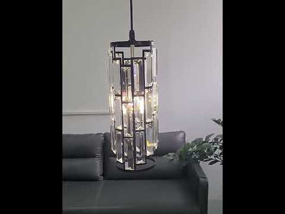 Clyo Black/Gold/Chrome Crystal Pendant Lights for Kitchen Island