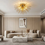 Pyro decorative ceiling light for warm ambient living room and dining room illumination