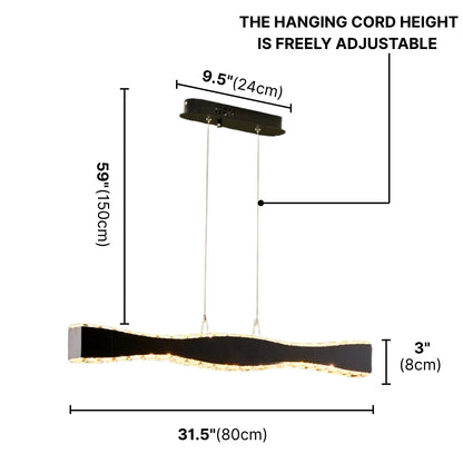 rectangular crystal chandelier dining room