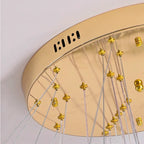 ring chandelier brass