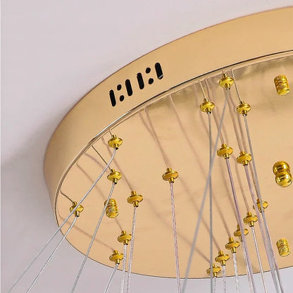 ring chandelier brass