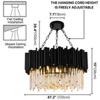 modern round chandelier with adjustable chain