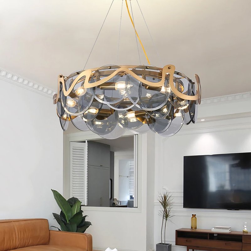 sea glass chandelier