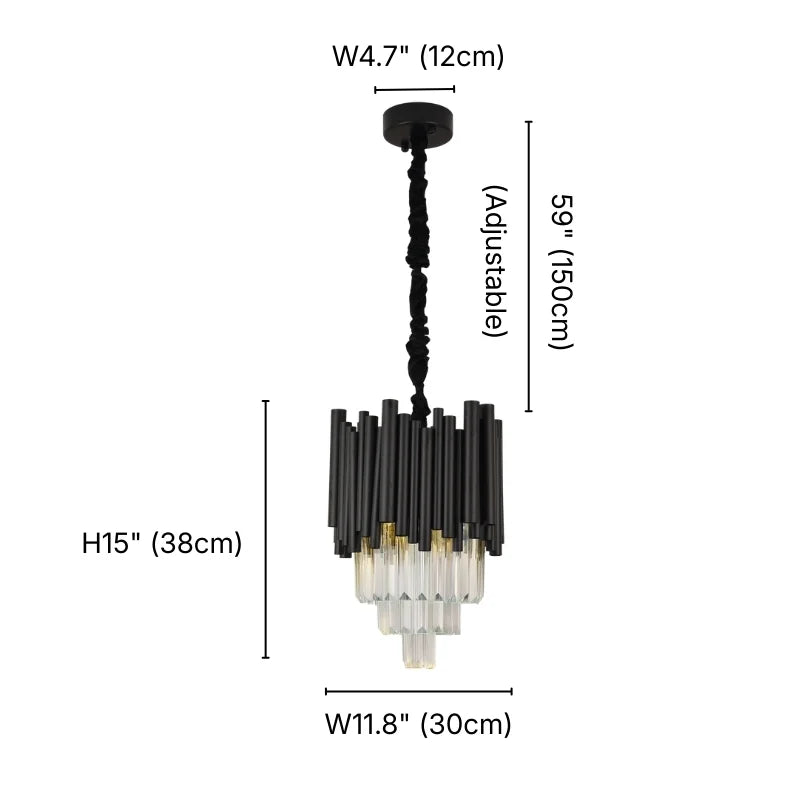 small chrome crystal pendant light