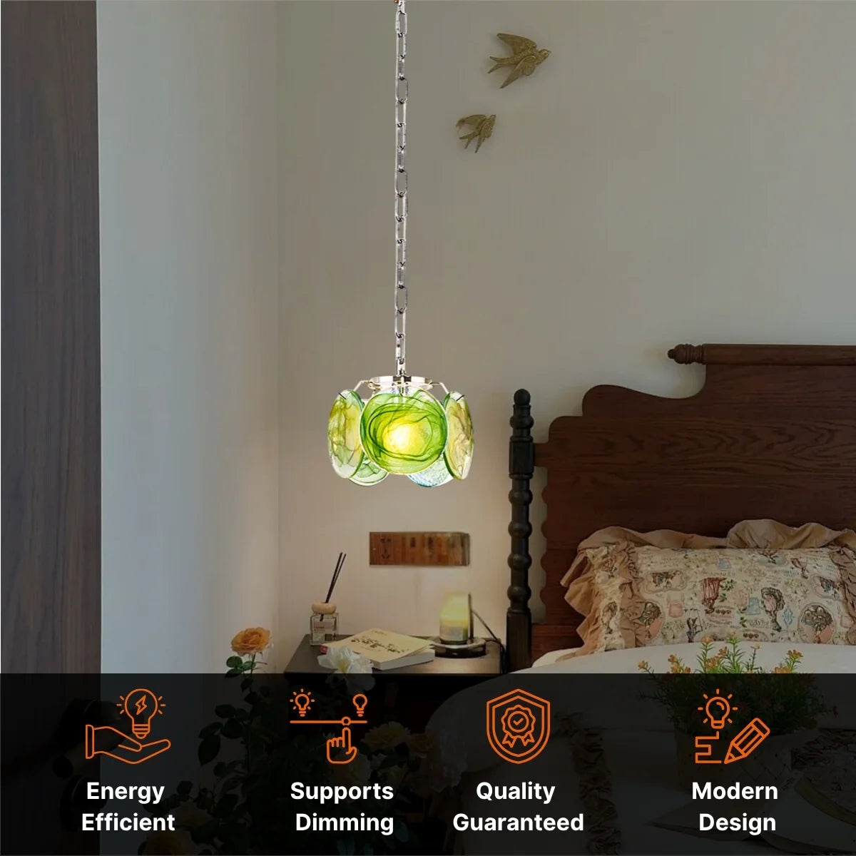 small chrome pendant light